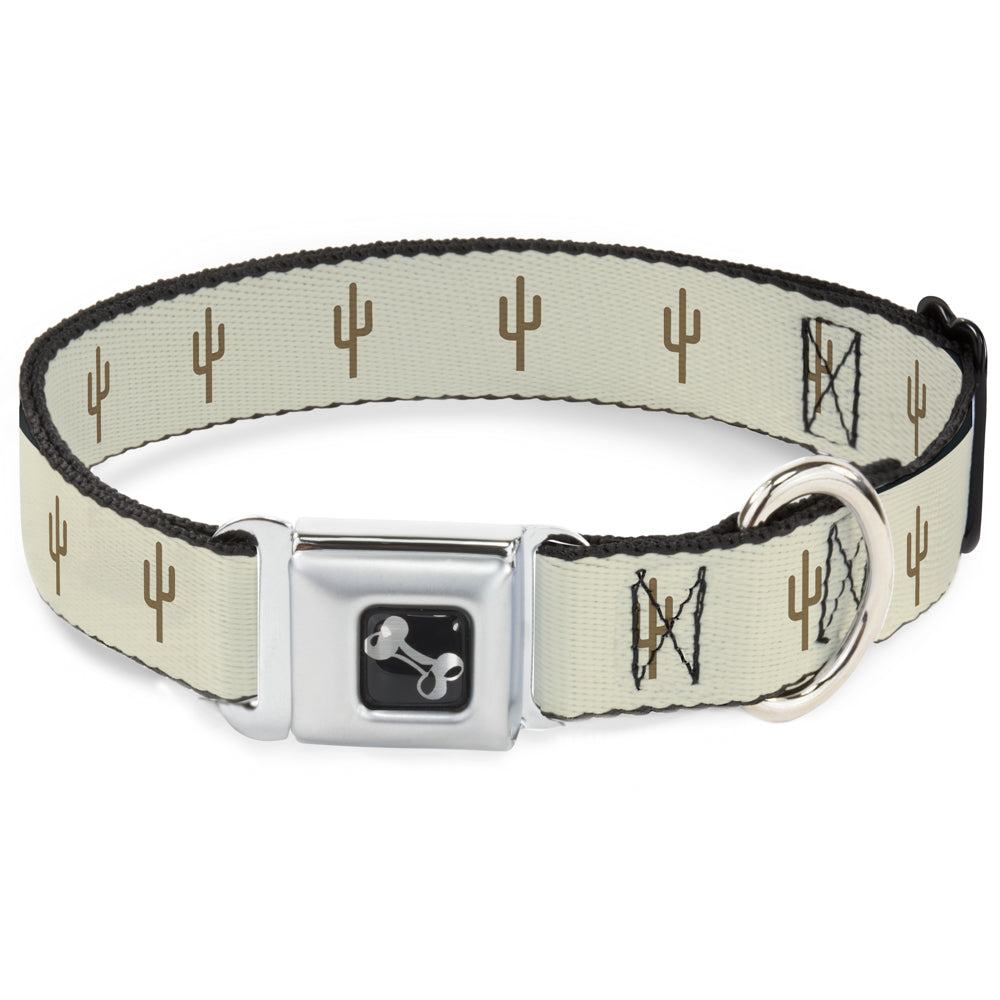 Dog Bone Seatbelt Buckle Collar - Cacti2 Tans Seatbelt Buckle Collars Buckle-Down