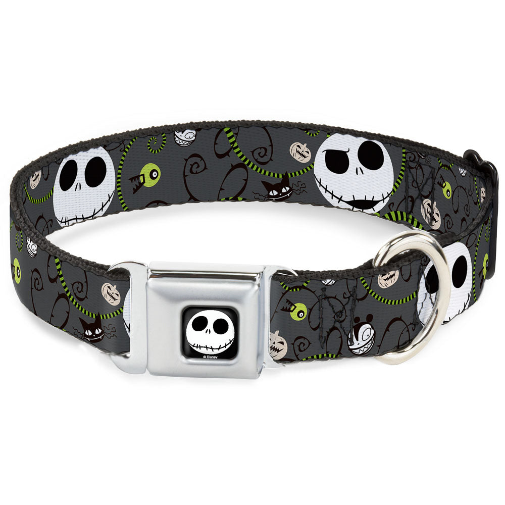 Jack Expression4 Full Color Seatbelt Buckle Collar - NBC Jack Expressions/Halloween Elements Gray Seatbelt Buckle Collars Disney