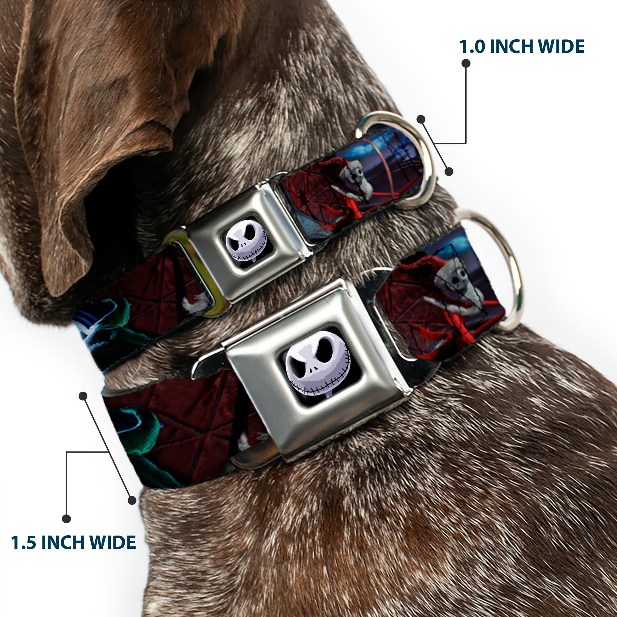 Jack Expression6 Full Color Seatbelt Buckle Collar - NBC Jack, Oogie Boogie, Santa Scene Seatbelt Buckle Collars Disney