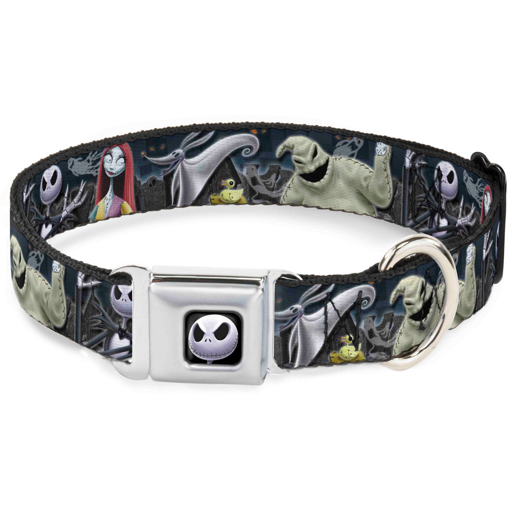 Jack Expression6 Full Color Seatbelt Buckle Collar - Nightmare Before Christmas 4-Character Group/Cemetery Scene Seatbelt Buckle Collars Disney