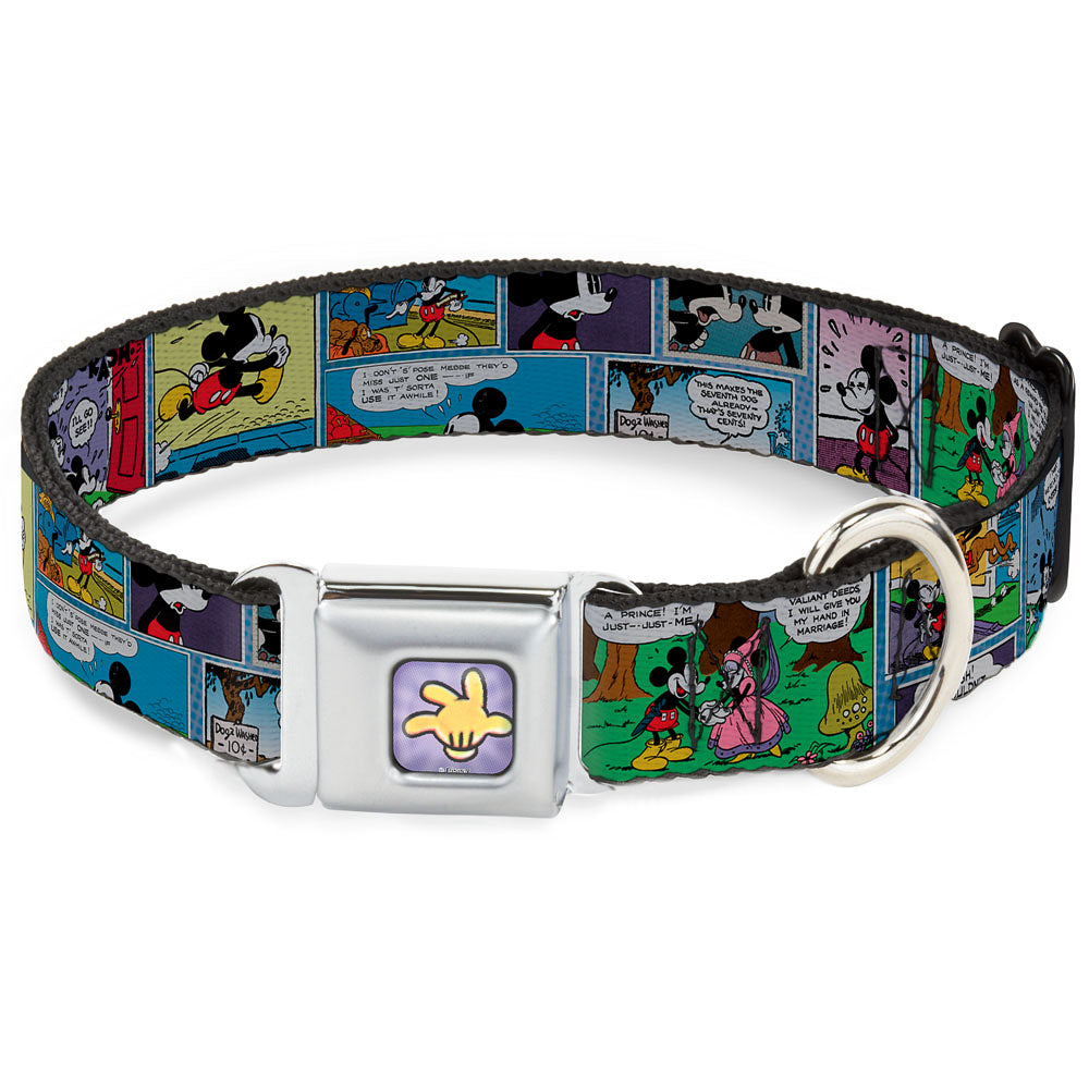 Mickey's Glove Purple Rays Full Color Seatbelt Buckle Collar - Mickey & Minnie Comic Strip Seatbelt Buckle Collars Disney