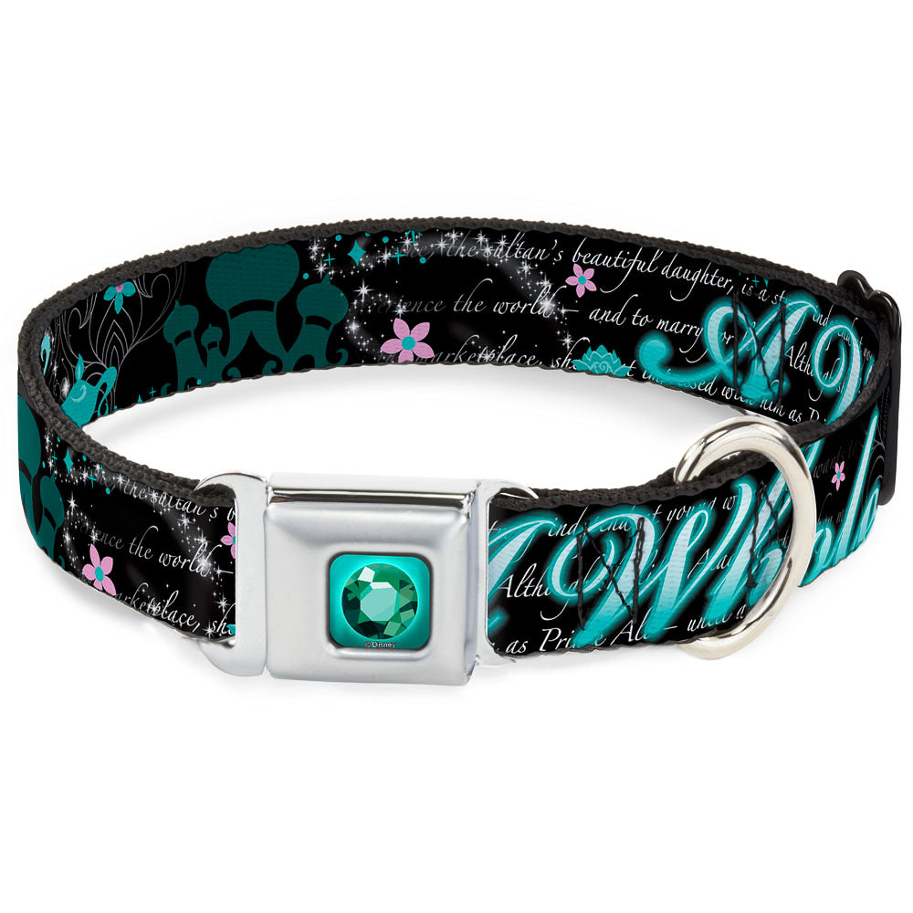 Princess Gem Full Color Turquoise Seatbelt Buckle Collar - Aladdin A WHOLE NEW WORLD/Story Script Seatbelt Buckle Collars Disney