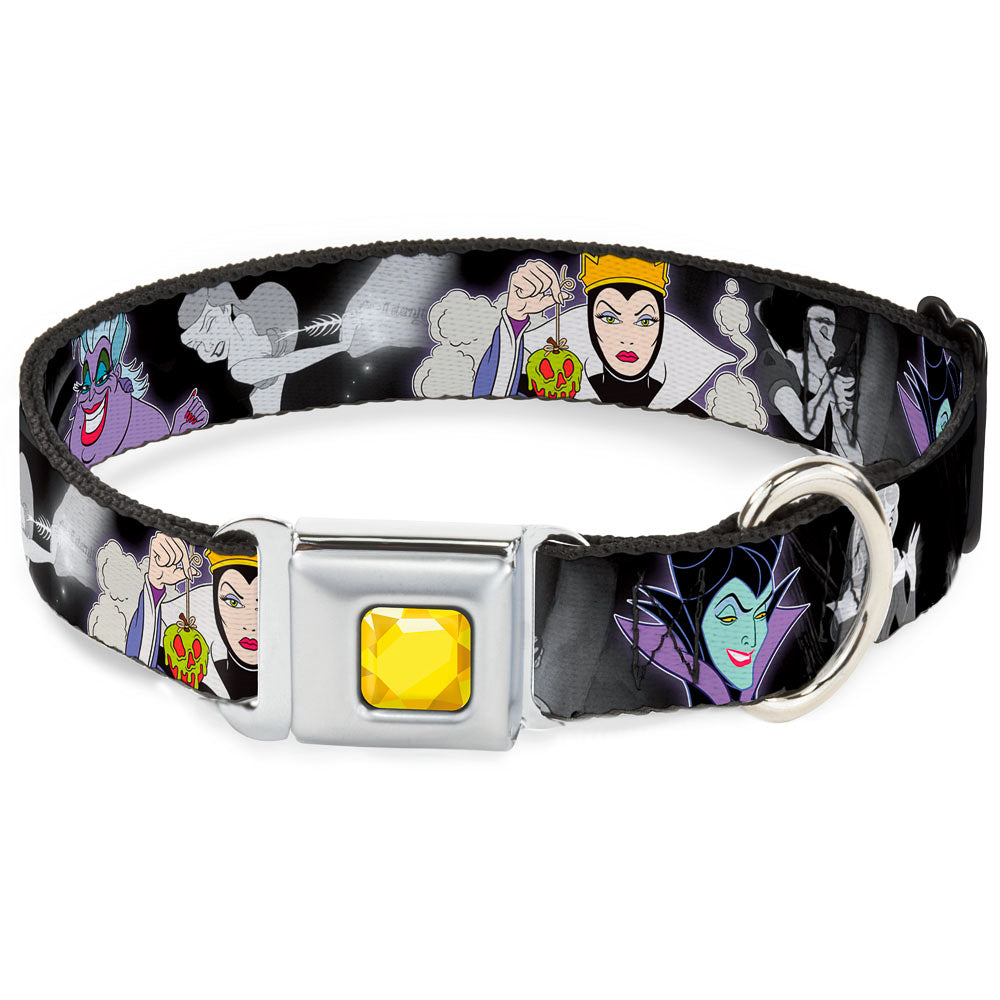 Princess Gem CLOSE-UP Full Color Yellow Seatbelt Buckle Collar - Villains Hexing Princess' Scenes Color/Black/White Seatbelt Buckle Collars Disney