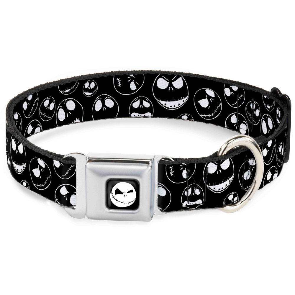 Jack Expression8 Full Color Seatbelt Buckle Collar - Jack Outline Expressions Scattered Black/White Seatbelt Buckle Collars Disney