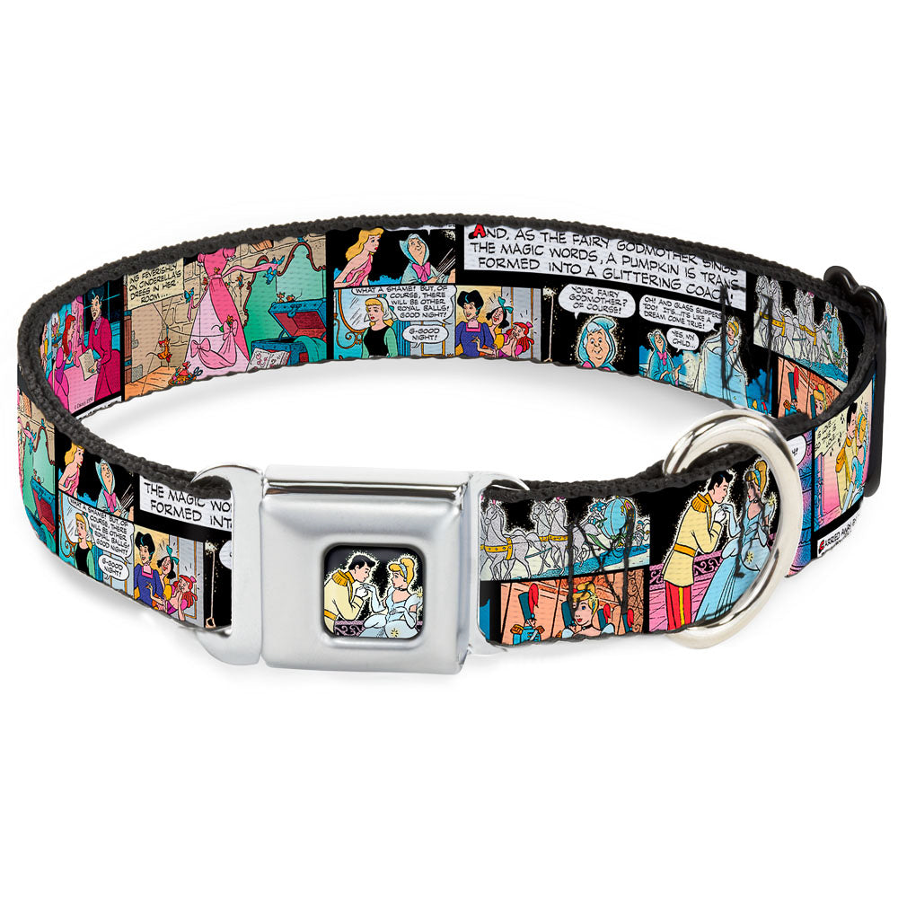 Prince & Cinderella Full Color Seatbelt Buckle Collar - Cinderella Movie Panels & Quotes Seatbelt Buckle Collars Disney