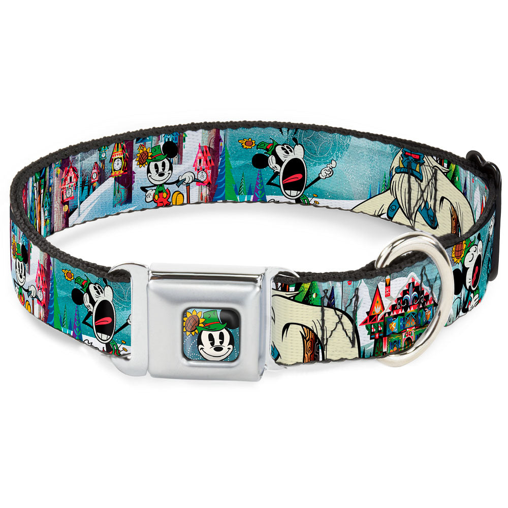 Yodelberg Mickey Full Color Seatbelt Buckle Collar - Mickey & Minnie Yodelberg Scenes Seatbelt Buckle Collars Disney