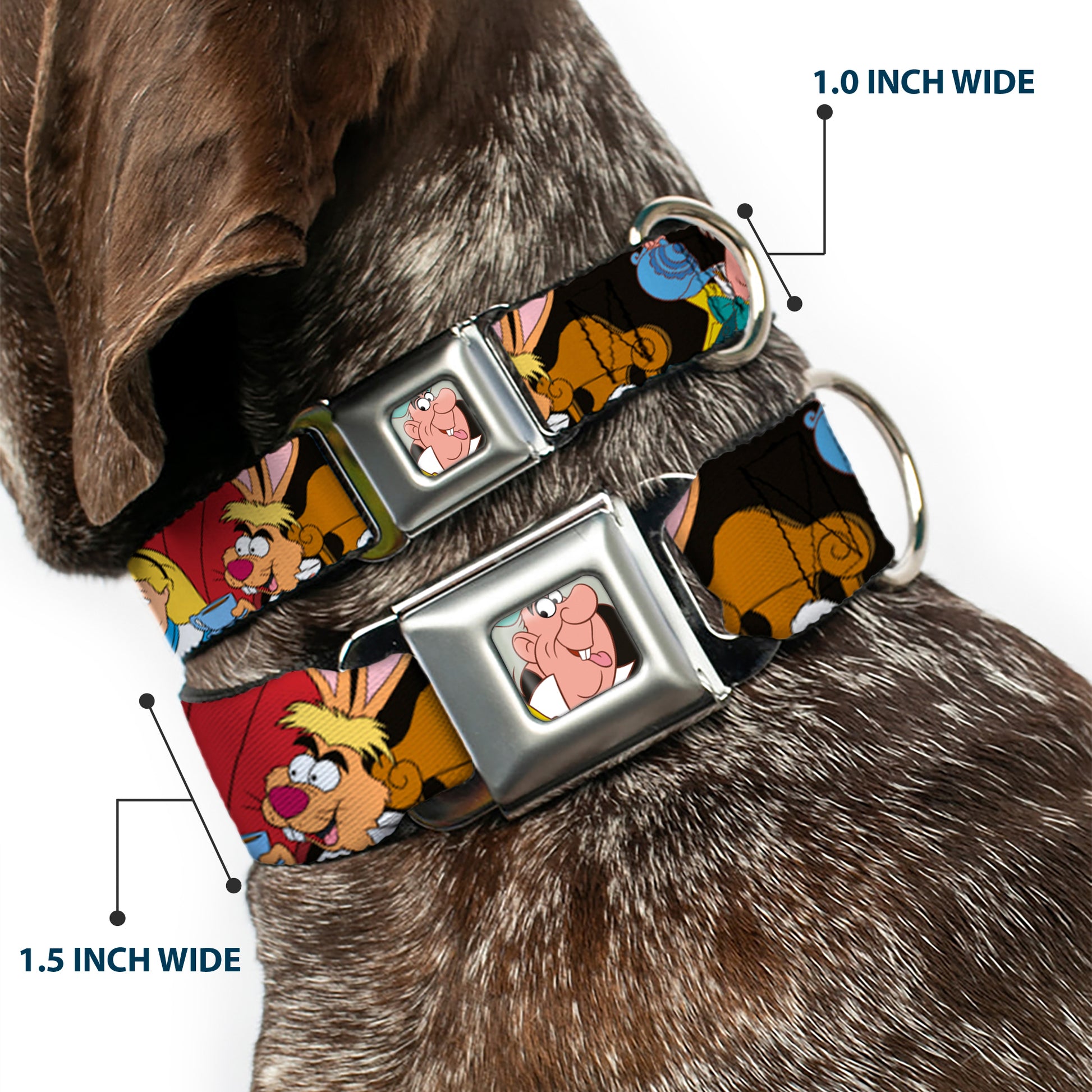 Mad Hatter Face Full Color Seatbelt Buckle Collar - Mad Hatter's Tea Party Poses Seatbelt Buckle Collars Disney