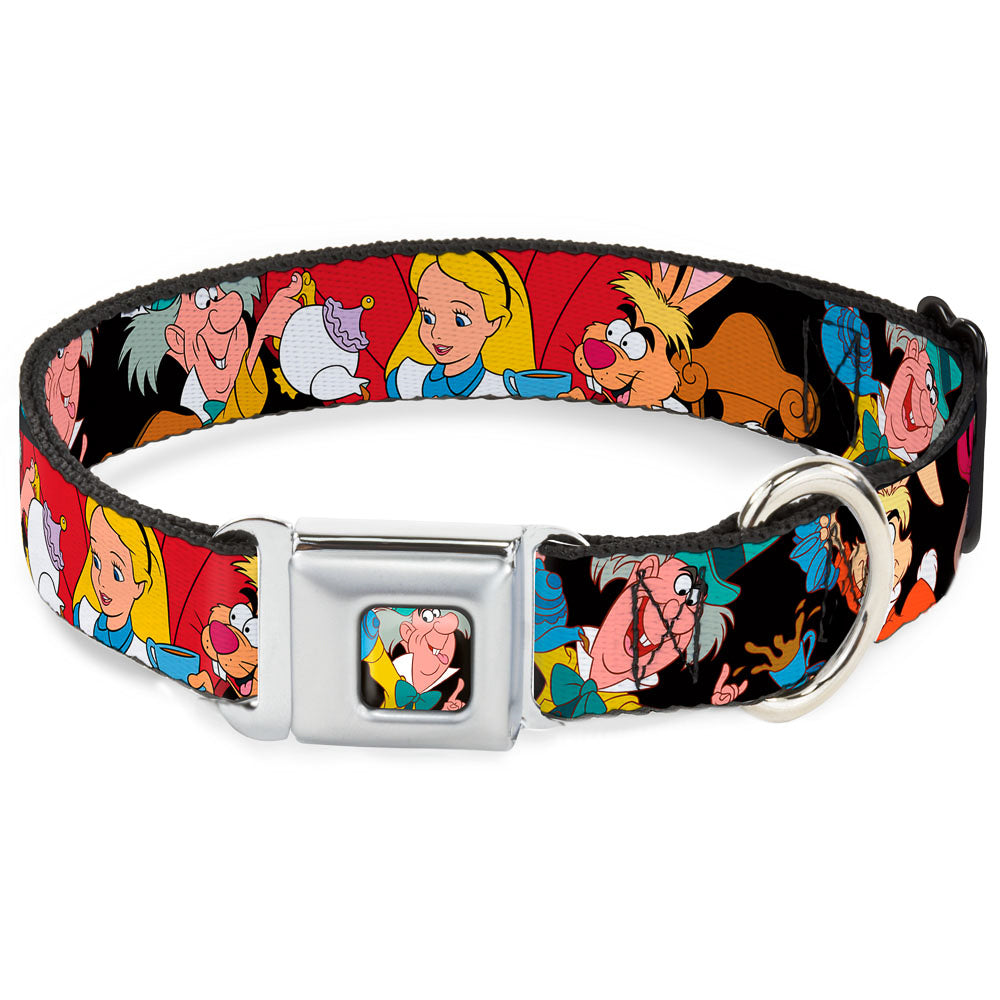 Mad Hatter Face Full Color Seatbelt Buckle Collar - Mad Hatter's Tea Party Poses Seatbelt Buckle Collars Disney