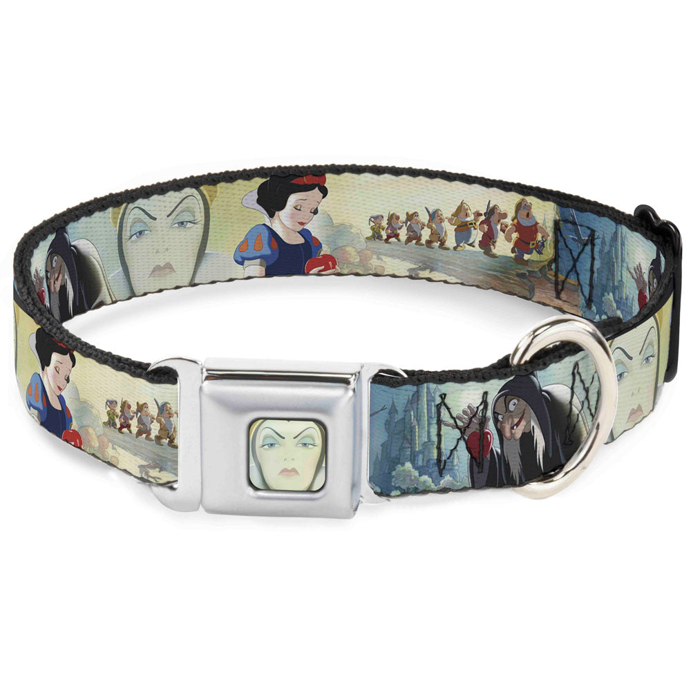 Evil Queen Face CLOSE-UP Full Color Seatbelt Buckle Collar - Snow White/Dwarves/Old Witch/Evil Queen Scenes Seatbelt Buckle Collars Disney