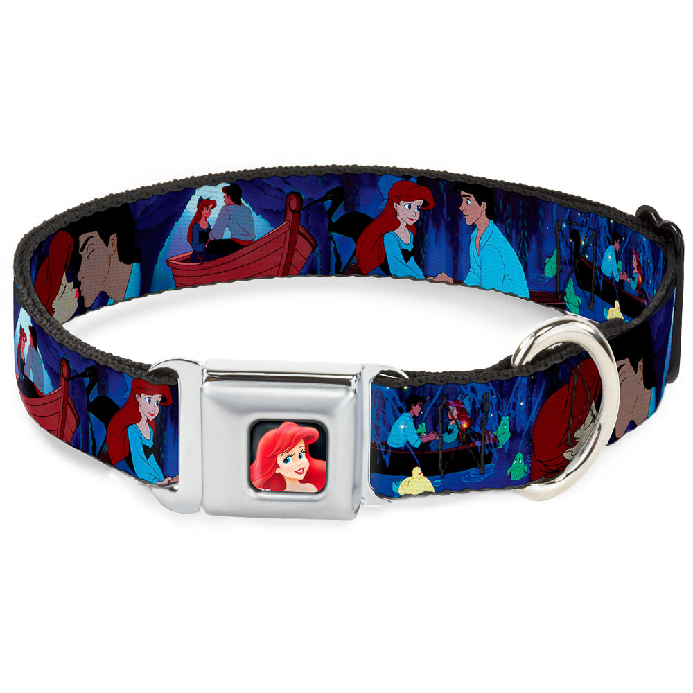 Ariel CLOSE-UP Full Color Seatbelt Buckle Collar - The Little Mermaid Ariel & Eric Boat Scenes Seatbelt Buckle Collars Disney