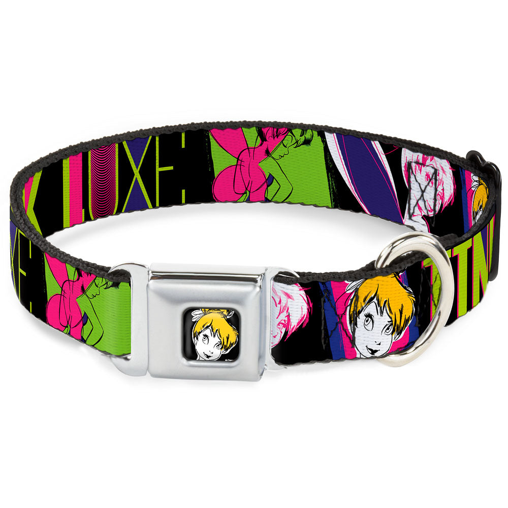Tink Luxe Full Color Black White Seatbelt Buckle Collar - TINK LUXE Sketch Black/Multi Neon Seatbelt Buckle Collars Disney