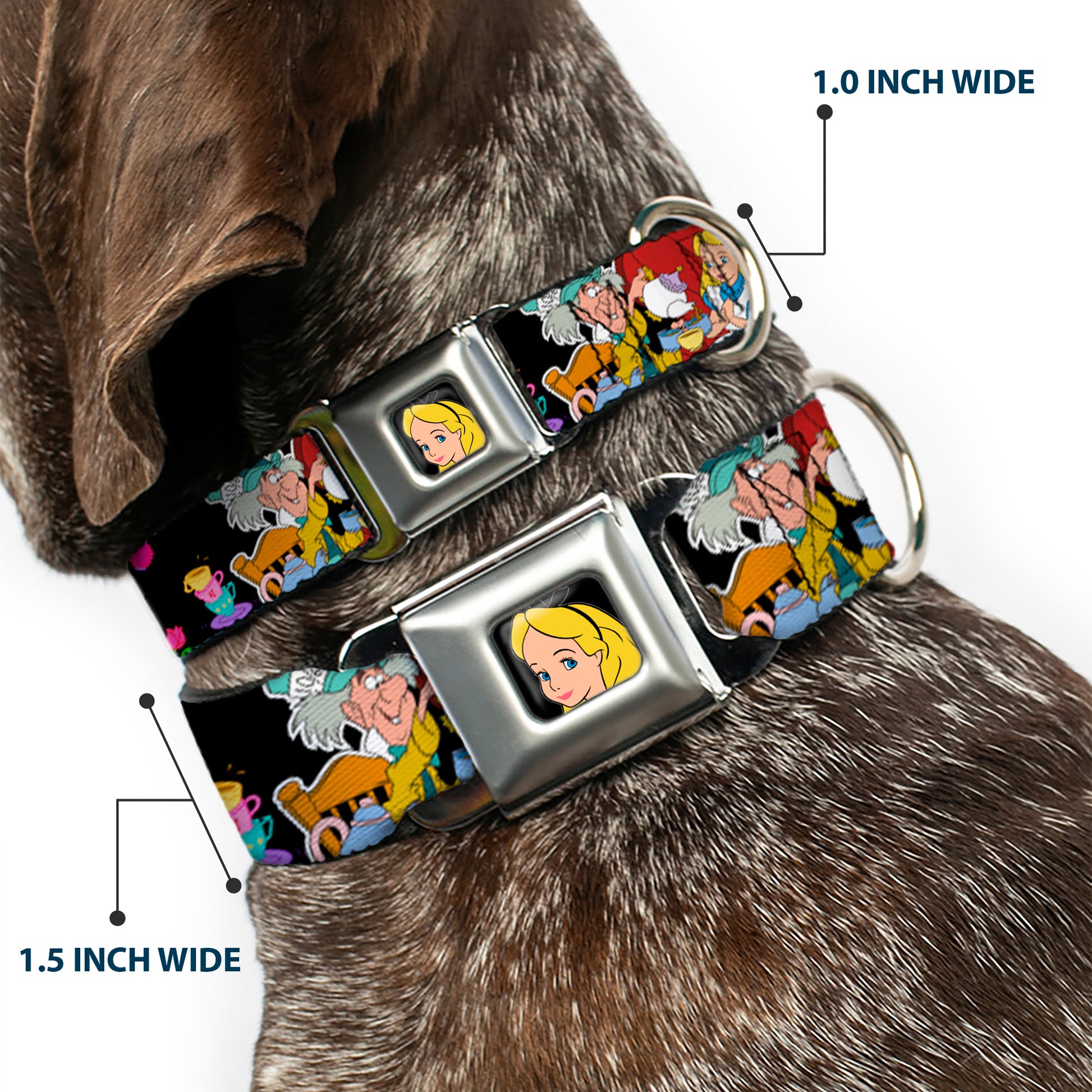 Alice CLOSE-UP Full Color Seatbelt Buckle Collar - Alice's Encounters in Wonderland Seatbelt Buckle Collars Disney