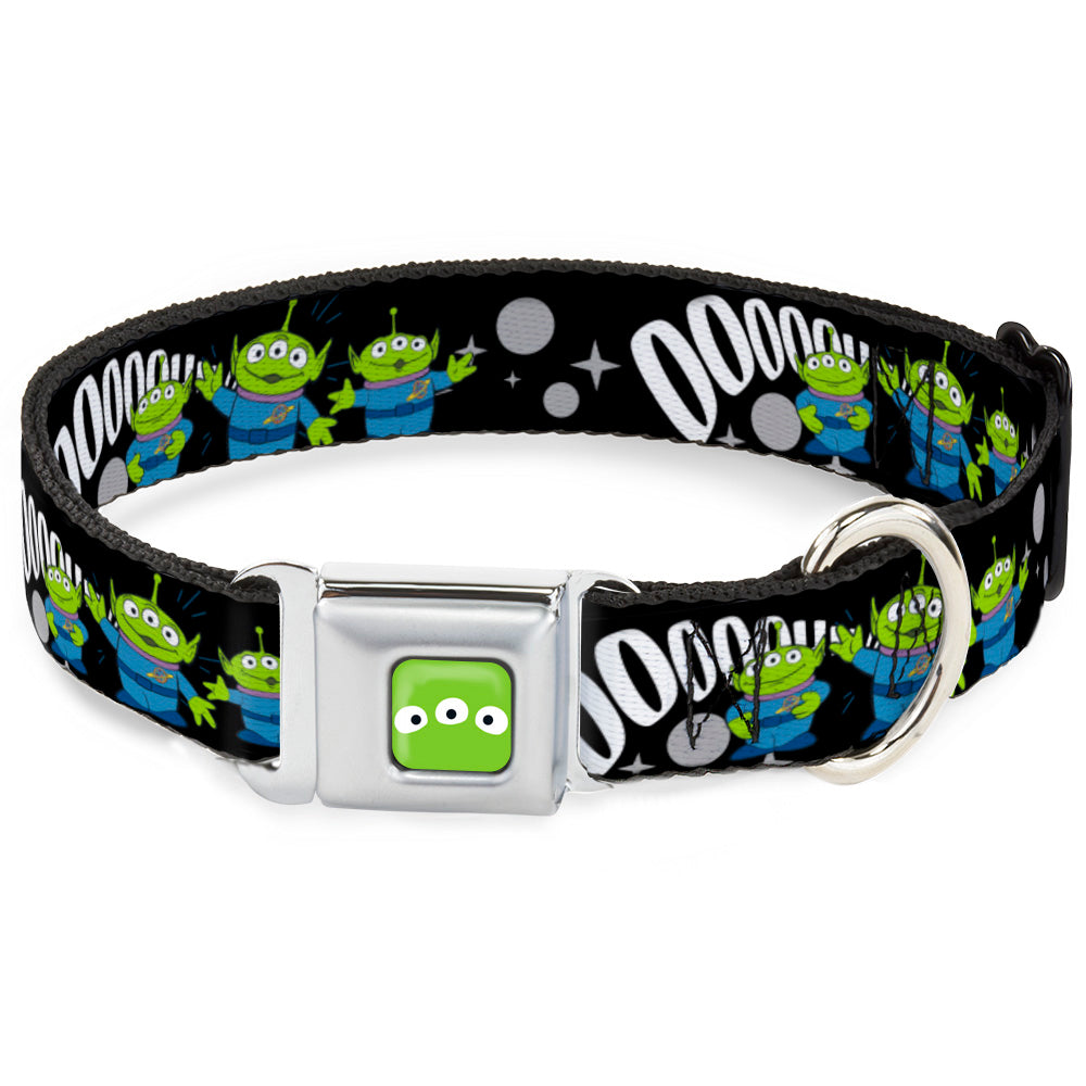 Toy Story Alien Eyes Full Color Green/Black/White Seatbelt Buckle Collar - Toy Story 3-Aliens OOOOOHHH Black/White/Gray Seatbelt Buckle Collars Disney