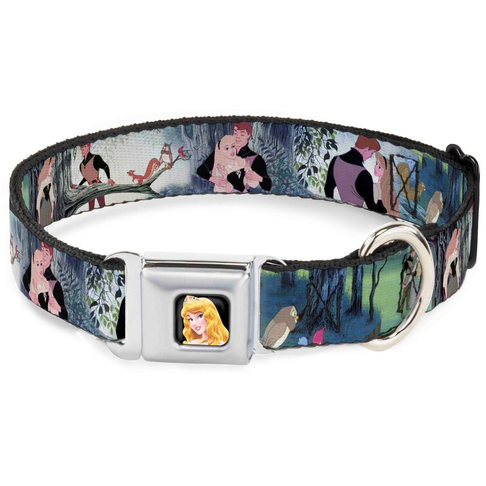 Sleeping Beauty Full Color Seatbelt Buckle Collar - Sleeping Beauty Woods Scenes Seatbelt Buckle Collars Disney