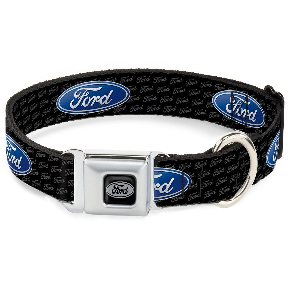 Ford Emblem Seatbelt Buckle Collar - Ford Oval REPEAT w/Text Seatbelt Buckle Collars Ford
