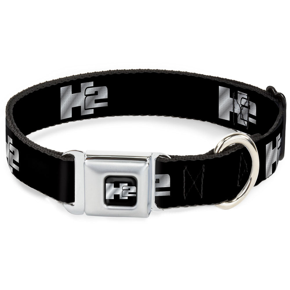 H2 Black/Silver Seatbelt Buckle Collar - H2 Black/Silver Logo REPEAT Seatbelt Buckle Collars GM General Motors