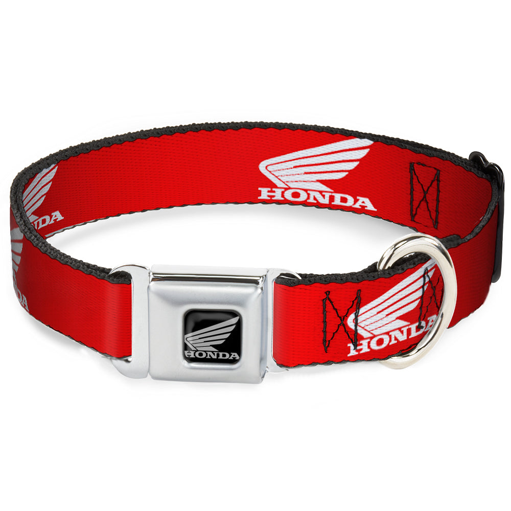 Honda Motorcycle Black/Silver Seatbelt Buckle Collar - HONDA Motorcycle Logo Red/White Seatbelt Buckle Collars Honda Motorsports