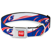 HENDRICK MOTORSPORTS Checker Logo Full Color Red/White Seatbelt Buckle Collar - Kyle Larson #5 Car Scheme White/Blue/Red Seatbelt Buckle Collars Hendrick Motorsports