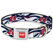 HENDRICK MOTORSPORTS Checker Logo Full Color Red/White Seatbelt Buckle Collar - William Byron #24 Car Scheme White/Red/Blue Seatbelt Buckle Collars Hendrick Motorsports