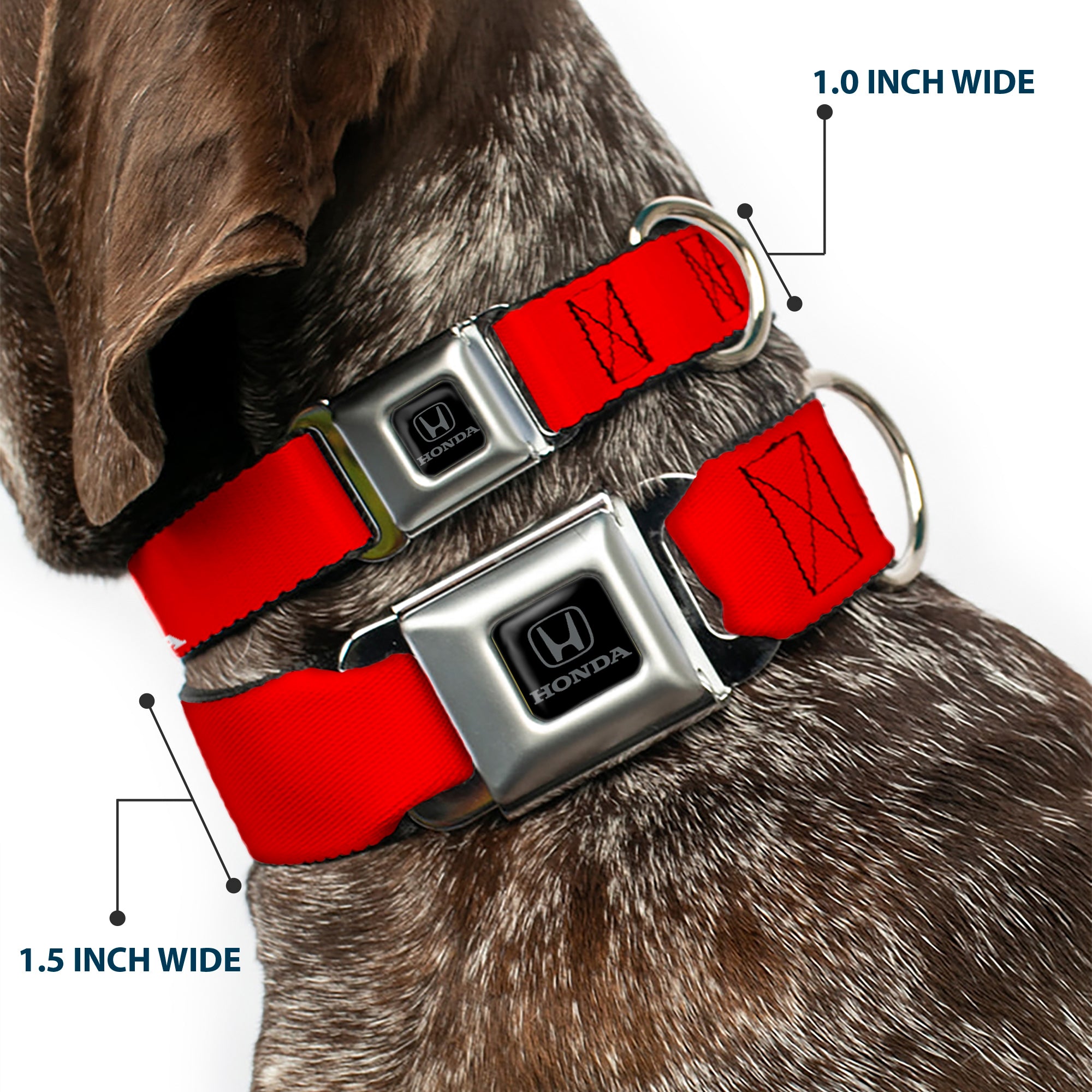 Honda Seatbelt Buckle Collar - Honda Logo Red/White Seatbelt Buckle Collars Honda