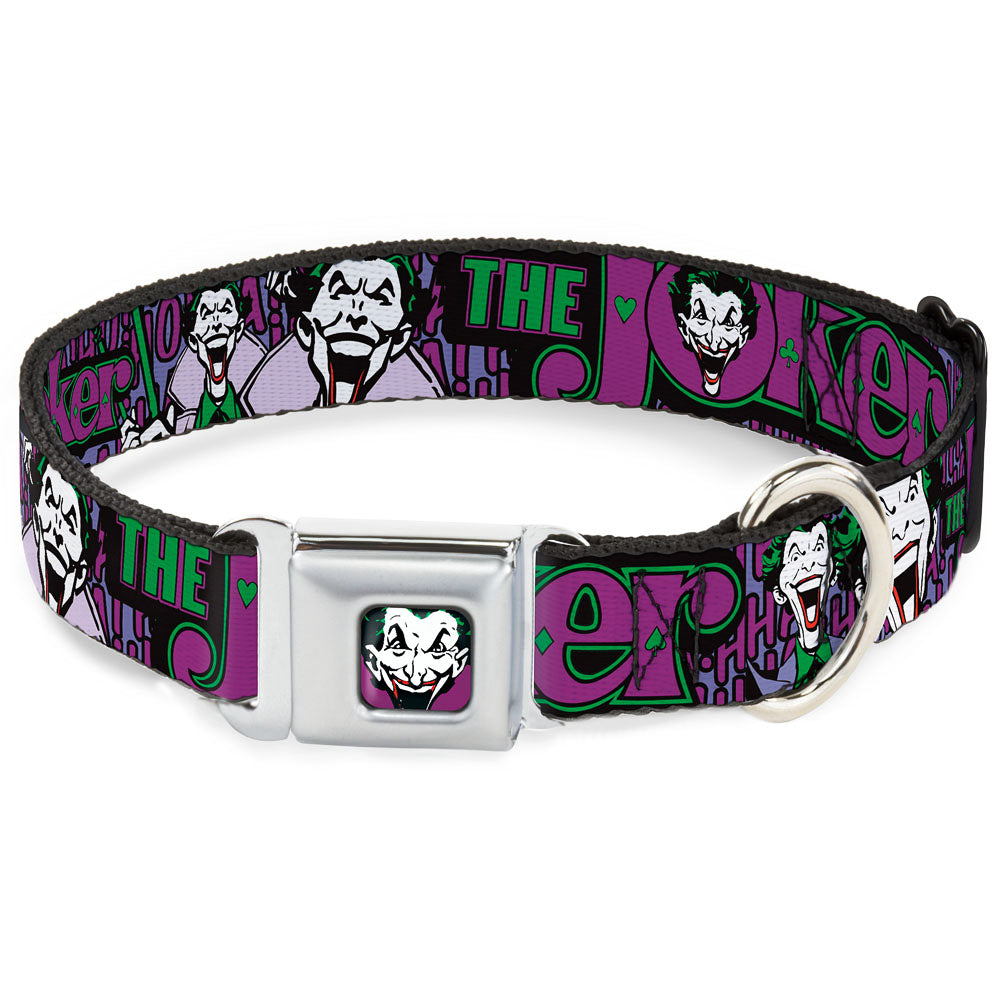 Dog Collar JKA-Joker Face - Joker Face/Logo/Spades Black/Green/Purple Seatbelt Buckle Collars DC Comics