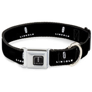 LINCOLN Four Point Star Emblem and Text Full Color Black/White Seatbelt Buckle Collar - LINCOLN Four Point Star Emblem and Text Black/White Seatbelt Buckle Collars Lincoln