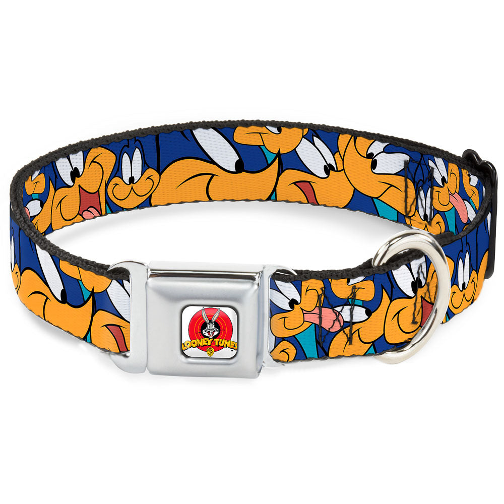 Looney Tunes Logo White Seatbelt Buckle Collar - Road Runner/Wile E. Coyote Scene1 Brown Fade Seatbelt Buckle Collars Looney Tunes