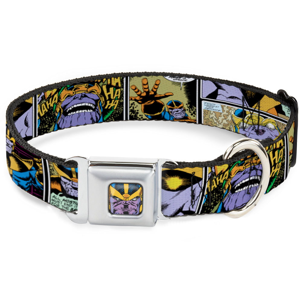 Thanos Face CLOSE-UP Full Color Seatbelt Buckle Collar - Thanos Comic Scene Blocks Seatbelt Buckle Collars Marvel Comics