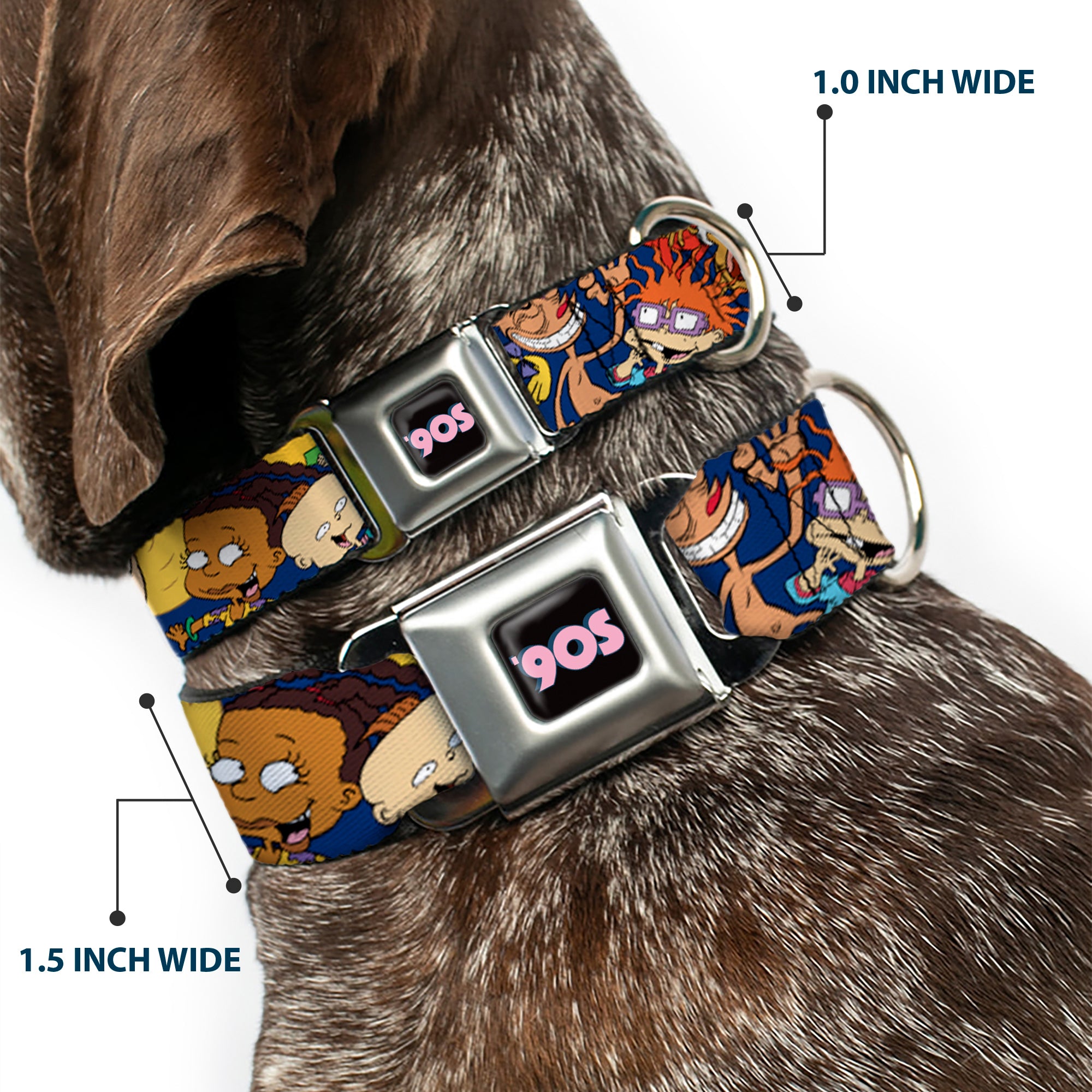 Nick 90'S Icon Full Color Black/Blue/Pink Seatbelt Buckle Collar - Nick 90's Rewind 16-Character Poses Navy Blue Seatbelt Buckle Collars Nick 90s