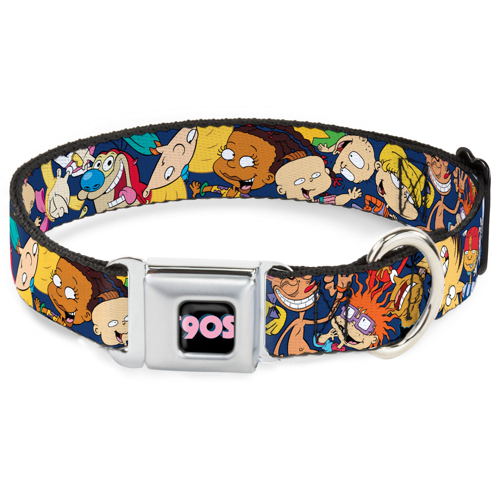Nick 90'S Icon Full Color Black/Blue/Pink Seatbelt Buckle Collar - Nick 90's Rewind 16-Character Poses Navy Blue Seatbelt Buckle Collars Nick 90s
