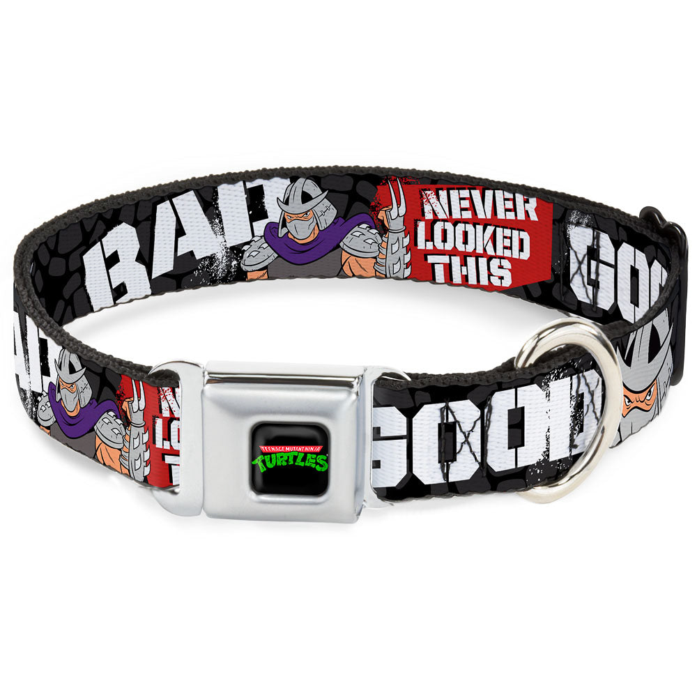 Classic TEENAGE MUTANT NINJA TURTLES Logo Seatbelt Buckle Collar - Shredder Poses BAD NEVER LOOKED THIS GOOD Seatbelt Buckle Collars Teenage Mutant Ninja Turtles