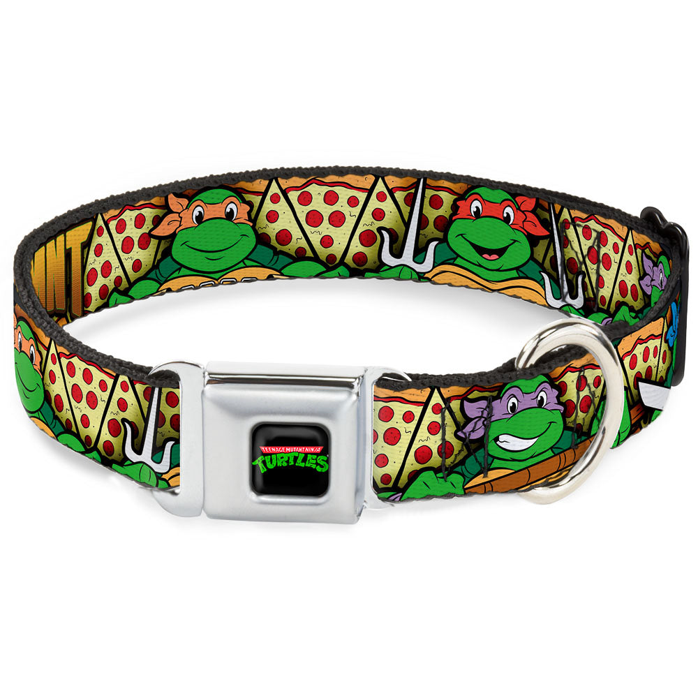 Classic TEENAGE MUTANT NINJA TURTLES Logo Seatbelt Buckle Collar - Classic Teenage Mutant Ninja Turtles Turtle Poses/Pizza Slices Seatbelt Buckle Collars Teenage Mutant Ninja Turtles