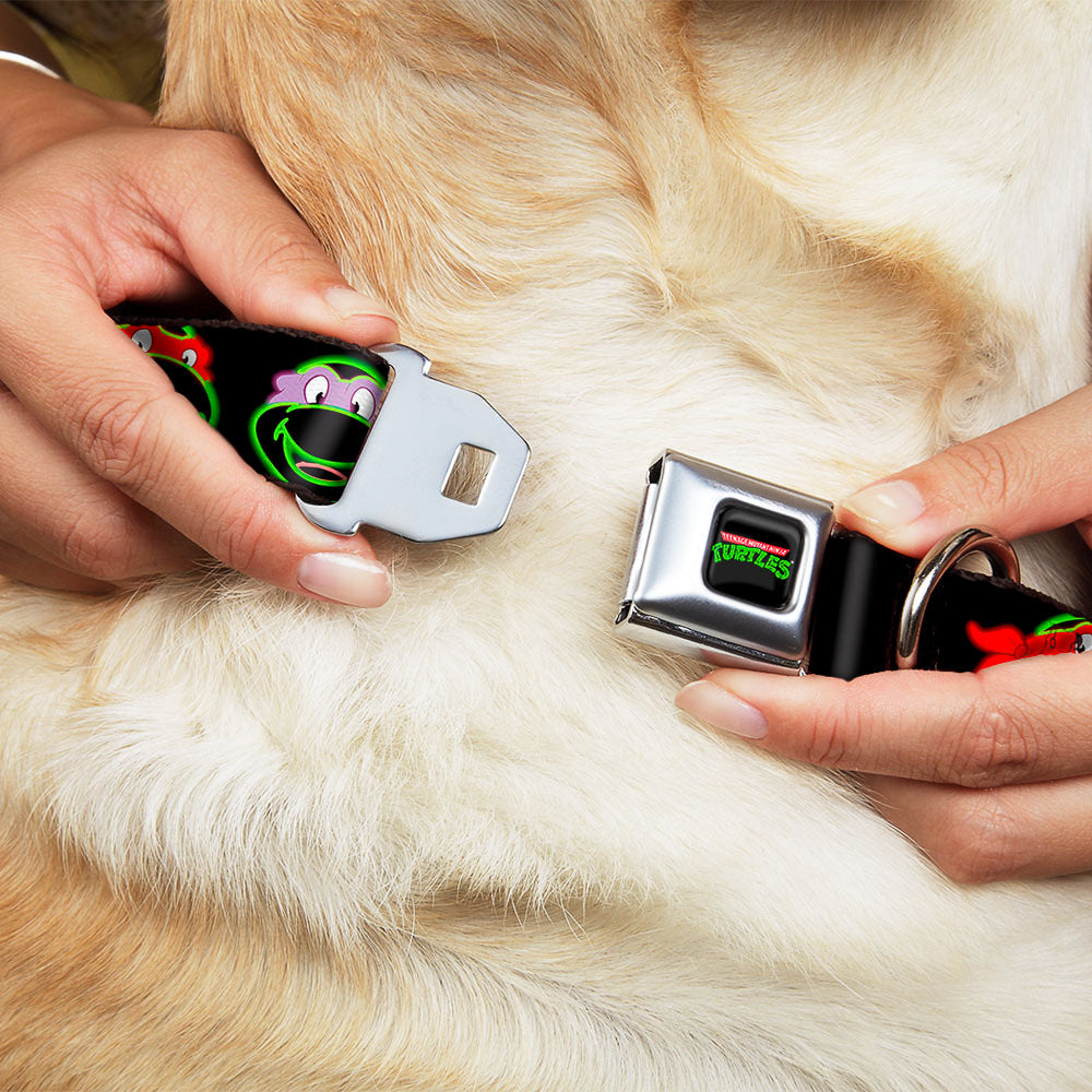 Classic TEENAGE MUTANT NINJA TURTLES Logo Seatbelt Buckle Collar - Classic Teenage Mutant Ninja Turtles Electric Expressions Black/Multi Neon Seatbelt Buckle Collars Teenage Mutant Ninja Turtles