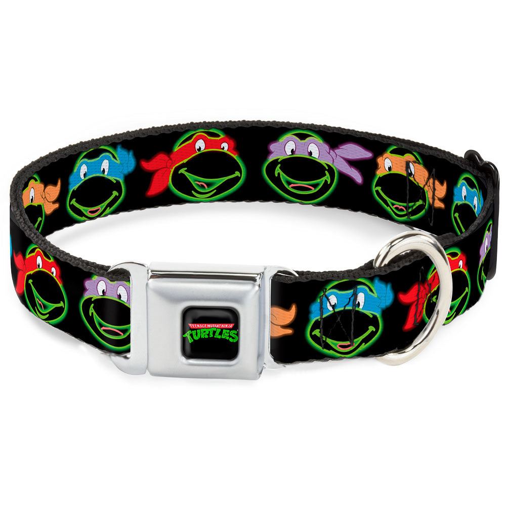Classic TEENAGE MUTANT NINJA TURTLES Logo Seatbelt Buckle Collar - Classic Teenage Mutant Ninja Turtles Electric Expressions Black/Multi Neon Seatbelt Buckle Collars Teenage Mutant Ninja Turtles