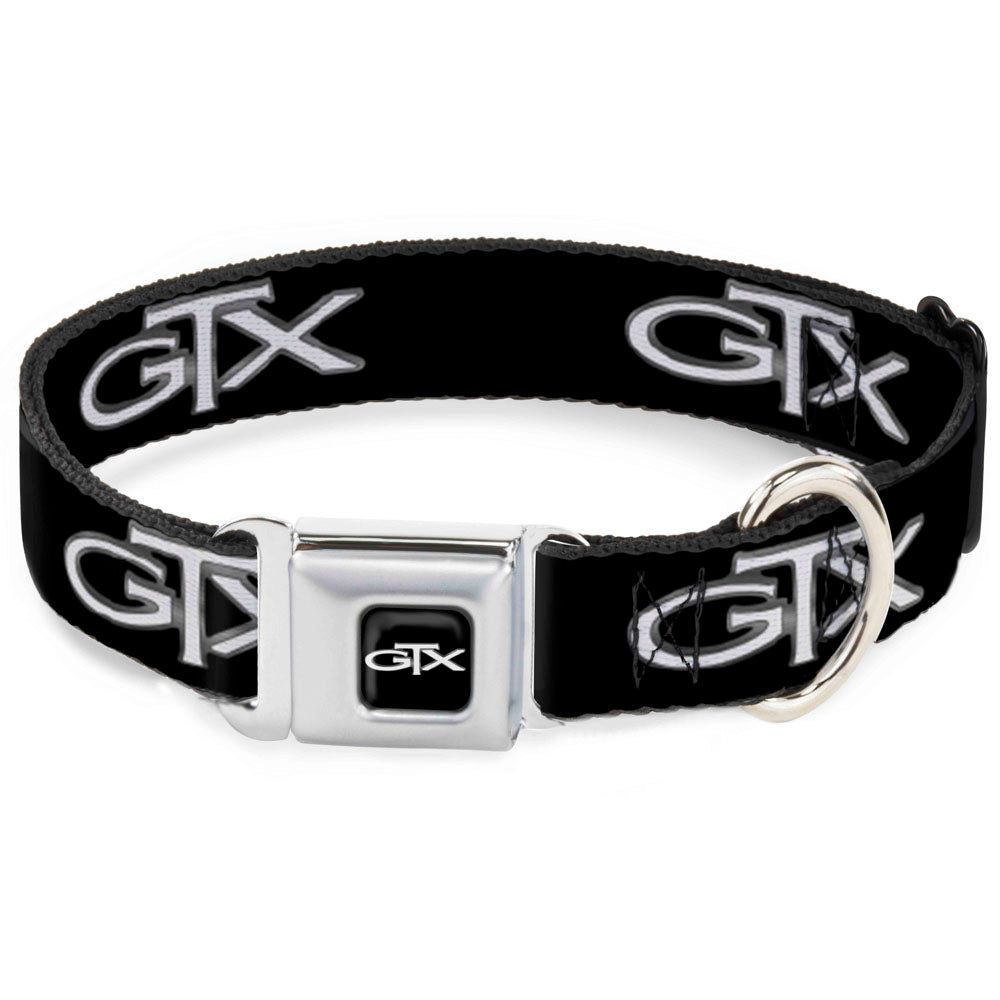 Plymouth GTX Emblem Full Color Black/Silver Fade/White Seatbelt Buckle Collar - Plymouth GTX Emblem Black/Silver Fade/White Seatbelt Buckle Collars Dodge