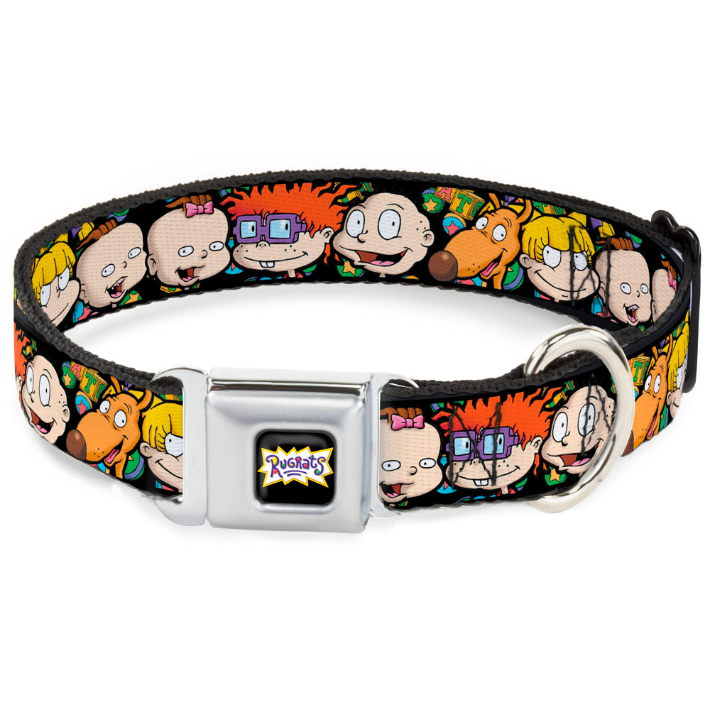 RUGRATS Logo Full Color Seatbelt Buckle Collar - Rugrats Character Faces CLOSE-UP Seatbelt Buckle Collars Rugrats