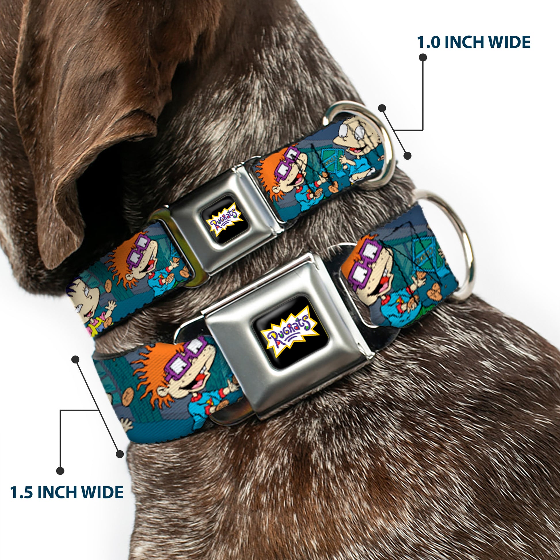 RUGRATS Logo Full Color Seatbelt Buckle Collar - Rugrats Cookie Scene Seatbelt Buckle Collars Rugrats