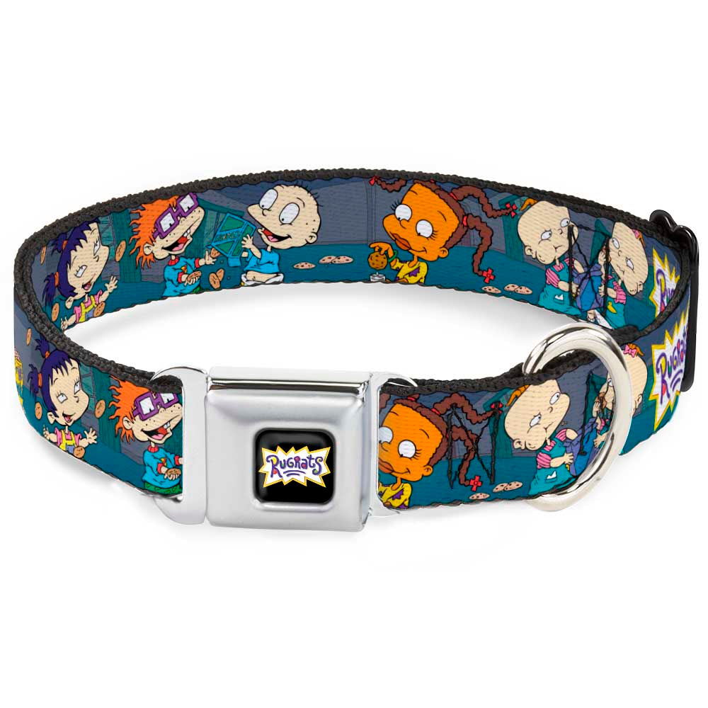 RUGRATS Logo Full Color Seatbelt Buckle Collar - Rugrats Cookie Scene Seatbelt Buckle Collars Rugrats