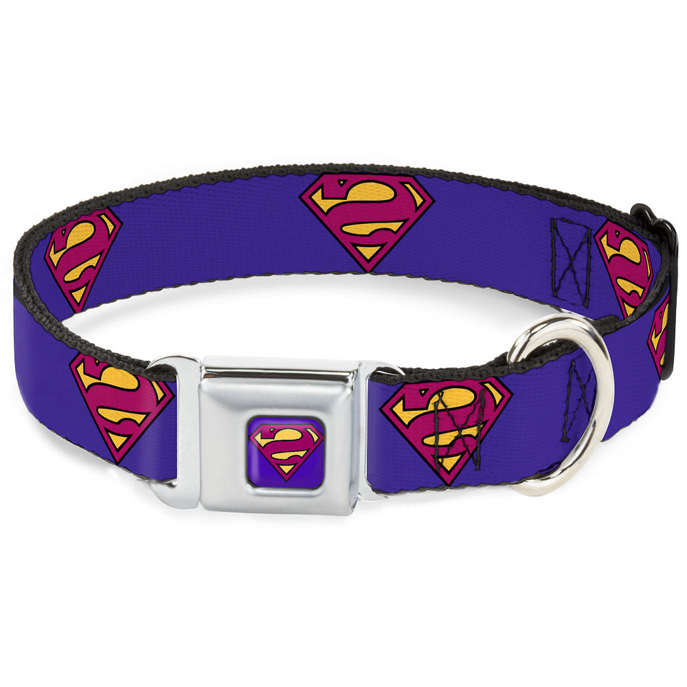 Bizzaro Logo Full Color Blue Seatbelt Buckle Collar - Bizzaro Logo w/Bizzaro Pose Seatbelt Buckle Collars DC Comics