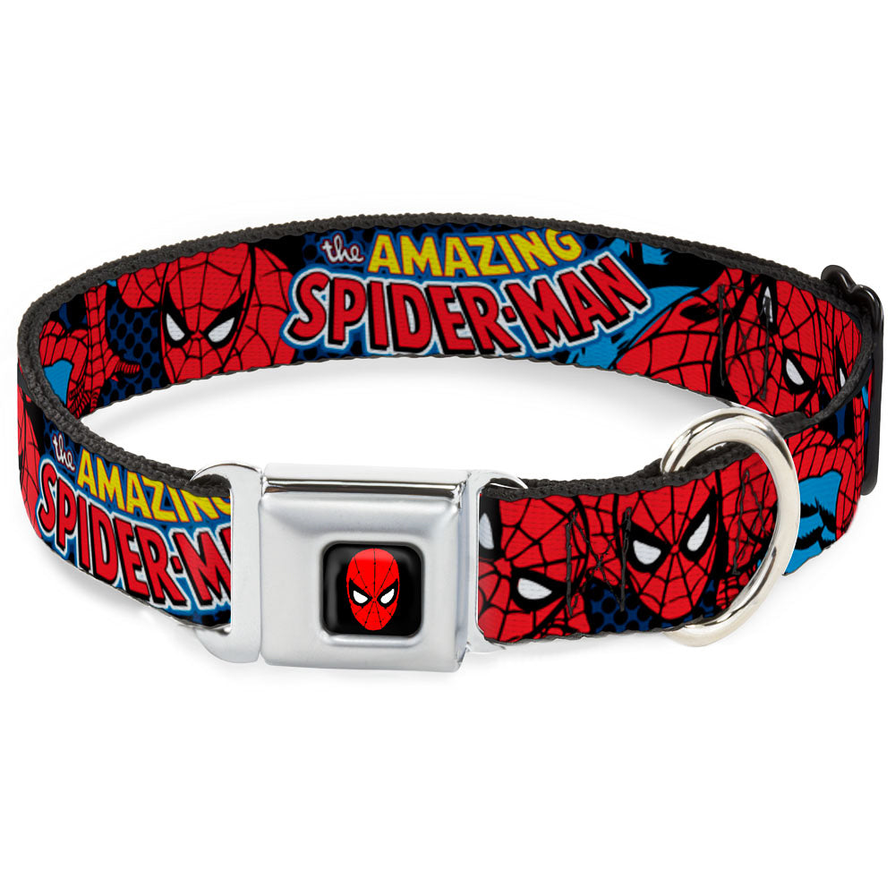 MARVEL UNIVERSE Spider-Man Full Color Seatbelt Buckle Collar - Amazing Spider-Man Seatbelt Buckle Collars Marvel Comics