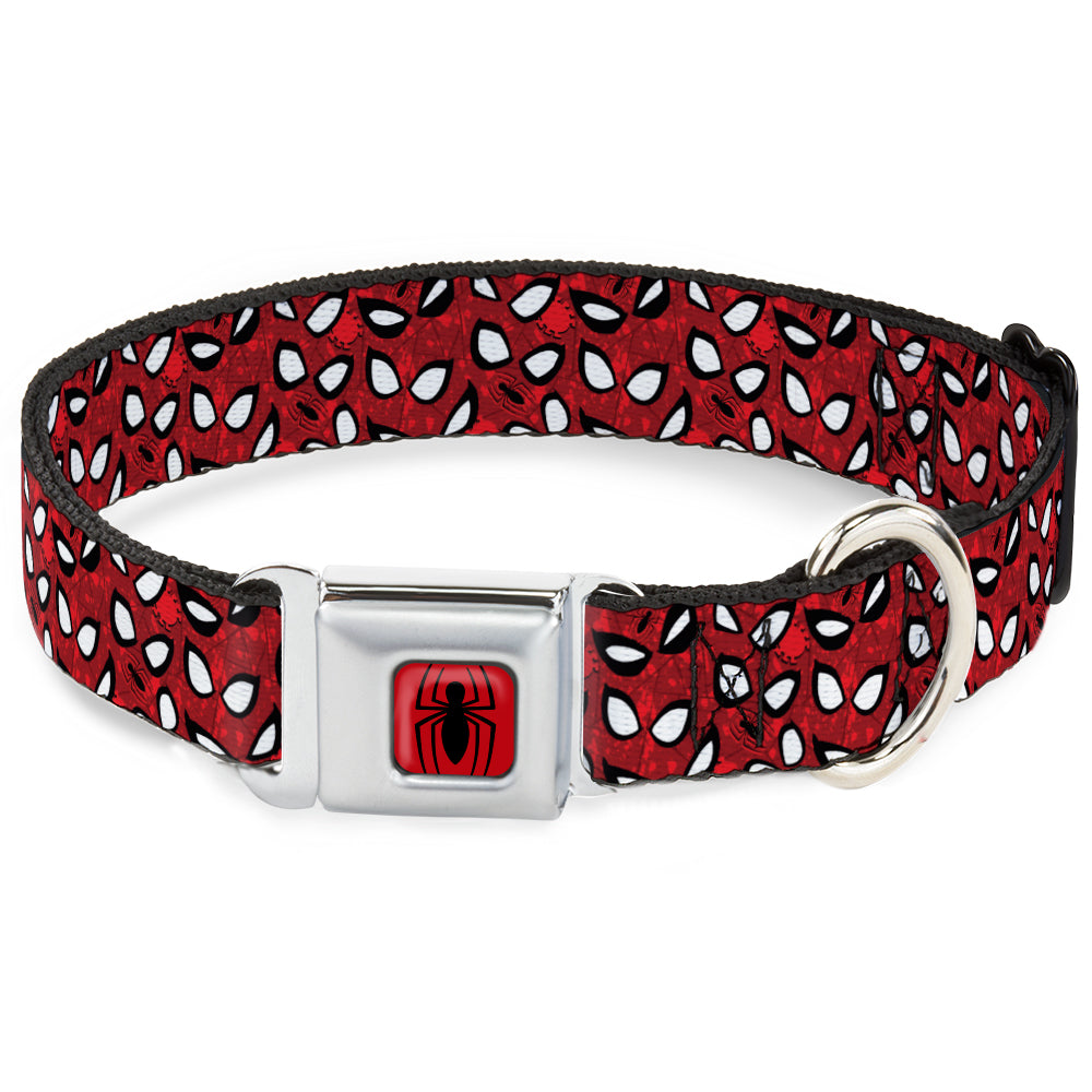 Spider Logo5 Red/Black Seatbelt Buckle Collar - Spider-Man Eyes/Spiders Scattered Reds/Black/White Seatbelt Buckle Collars Marvel Comics