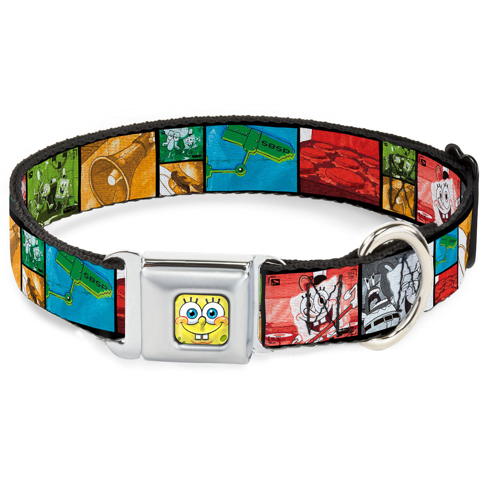 SpongeBob Face CLOSE-UP Seatbelt Buckle Collar - Krusty Krab's Cam Scene Blocks Seatbelt Buckle Collars SpongeBob SquarePants