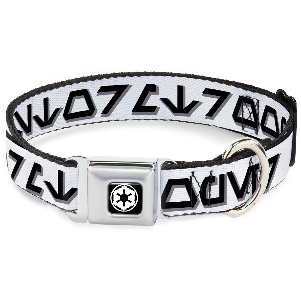 Star Wars Galactic Empire Insignia Full Color Black/White Seatbelt Buckle Collar - Star Wars Aurebesh STORMTROOPER White/Gray/Black Seatbelt Buckle Collars Star Wars