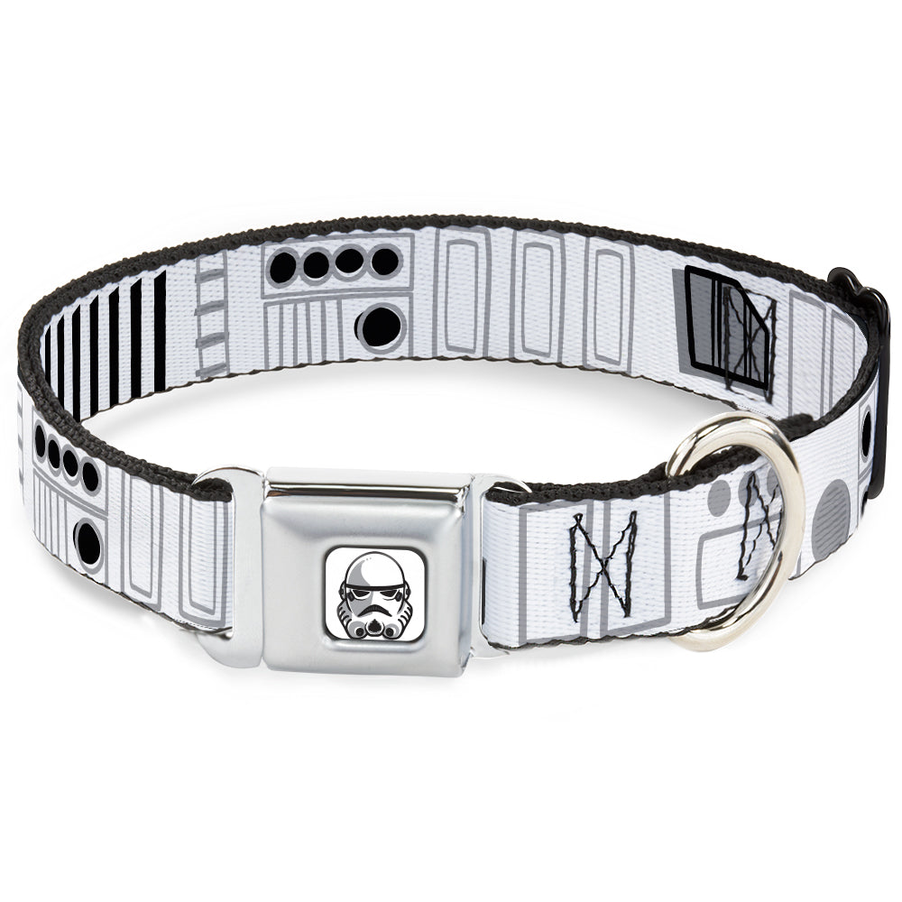 Star Wars Stormtrooper Face Full Color White/Black/Grays Seatbelt Buckle Collar - Star Wars Stormtroopers Utility Belt2 Bounding White/Grays/Black Seatbelt Buckle Collars Star Wars