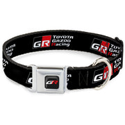 Toyota Gazoo Racing GR Logo Full Color Black/White Red Seatbelt Buckle Collar - TOYOTA GAZOO RACING GR NORTH AMERICA Logo and Text Black/White/Red Seatbelt Buckle Collars Toyota