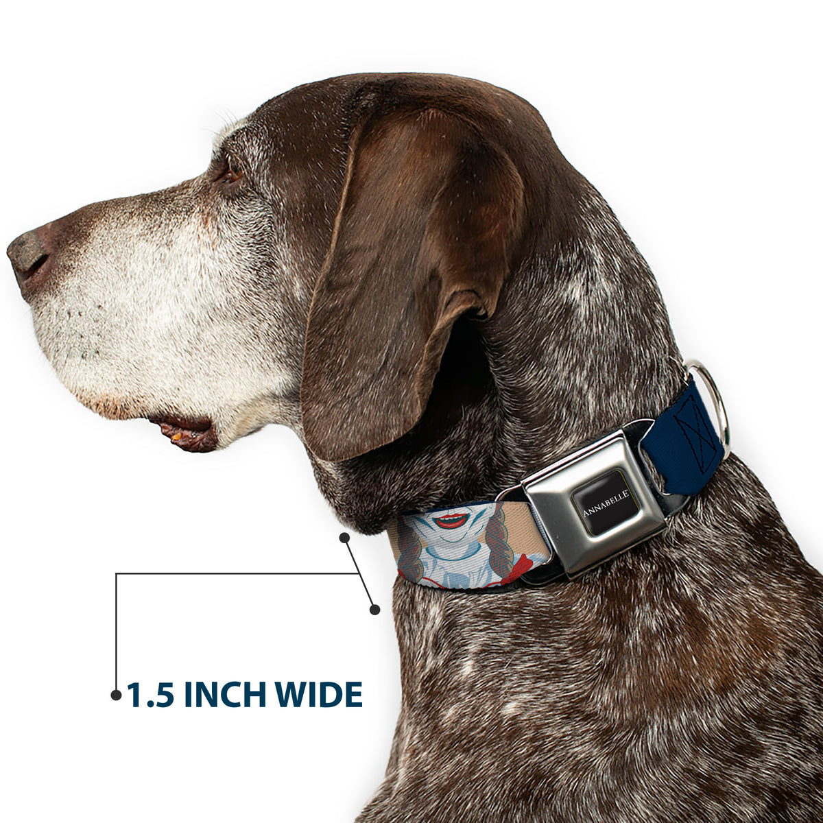ANNABELLE Title Logo Full Color Black/White Seatbelt Buckle Collar - ANNABELLE Pop Art Scenes and Title Logo Multi Color