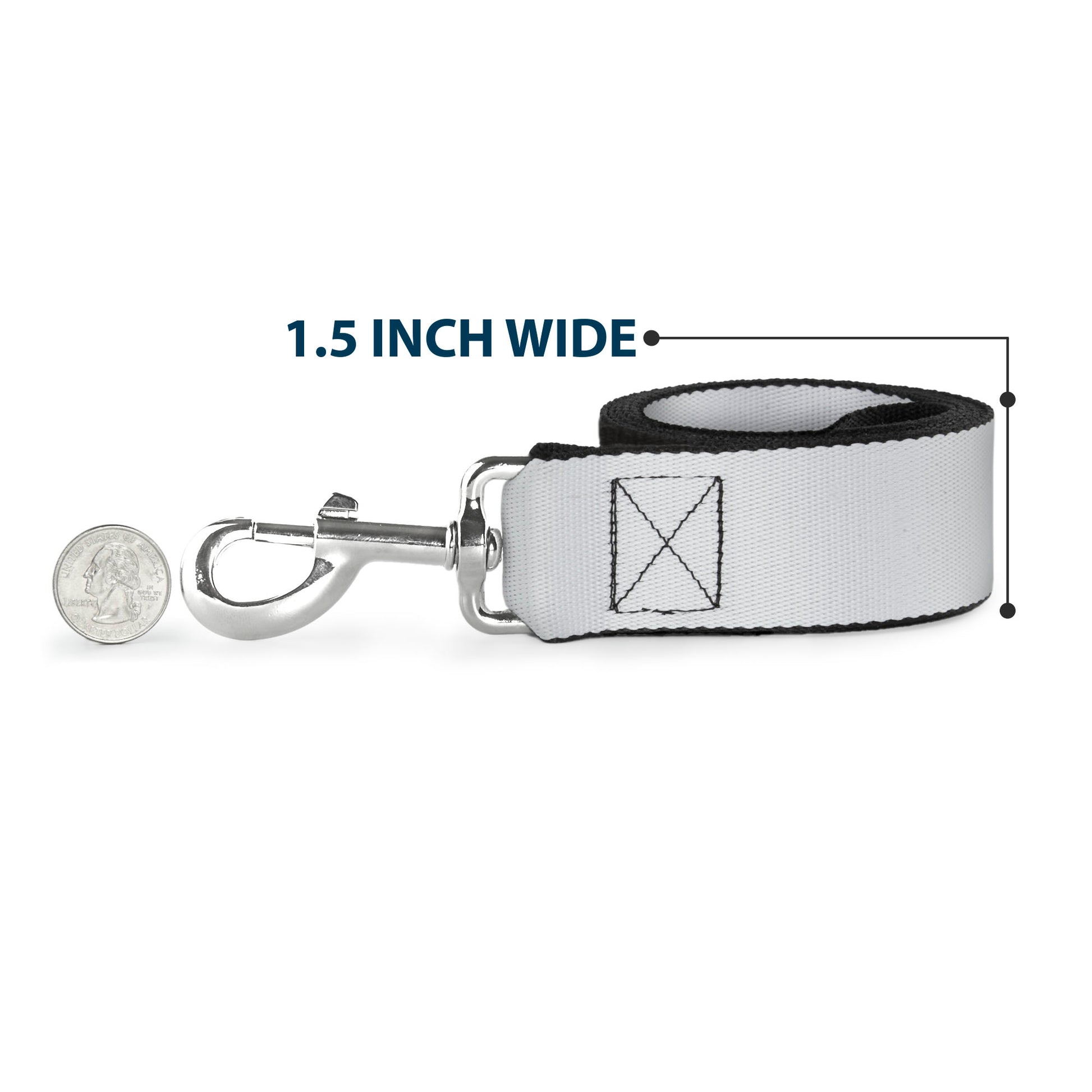 Dog Leash - White Dog Leashes Buckle-Down