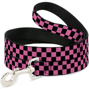 Dog Leash - Checker Black/Pink Dog Leashes Buckle-Down