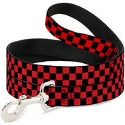 Dog Leash - Checker Black/Red Dog Leashes Buckle-Down