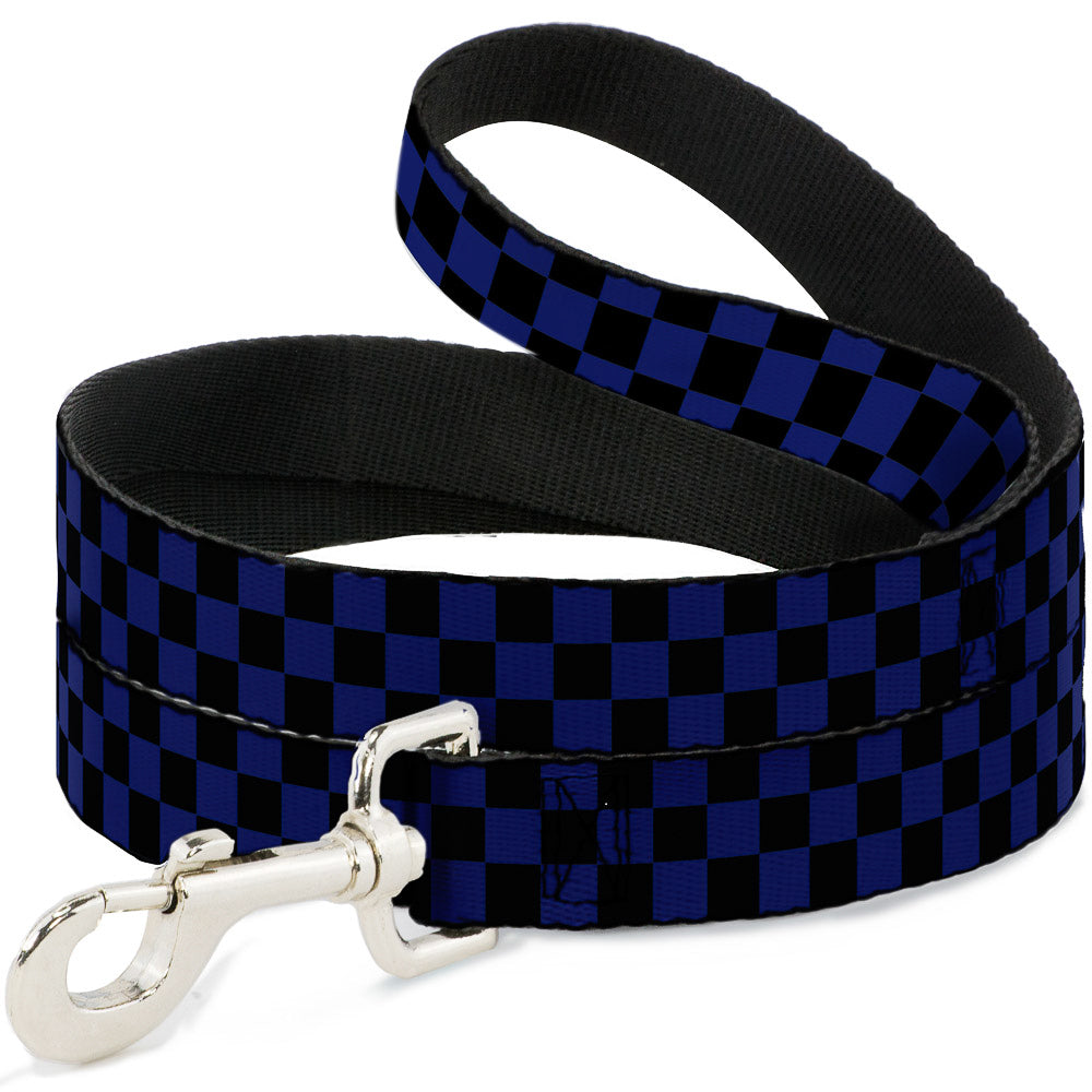 Dog Leash - Checker Black/Blue Dog Leashes Buckle-Down